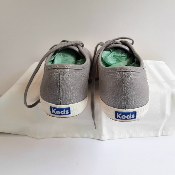 Keds Metallic Silver Sneakers Sz 8.5 - Picture 8 of 12